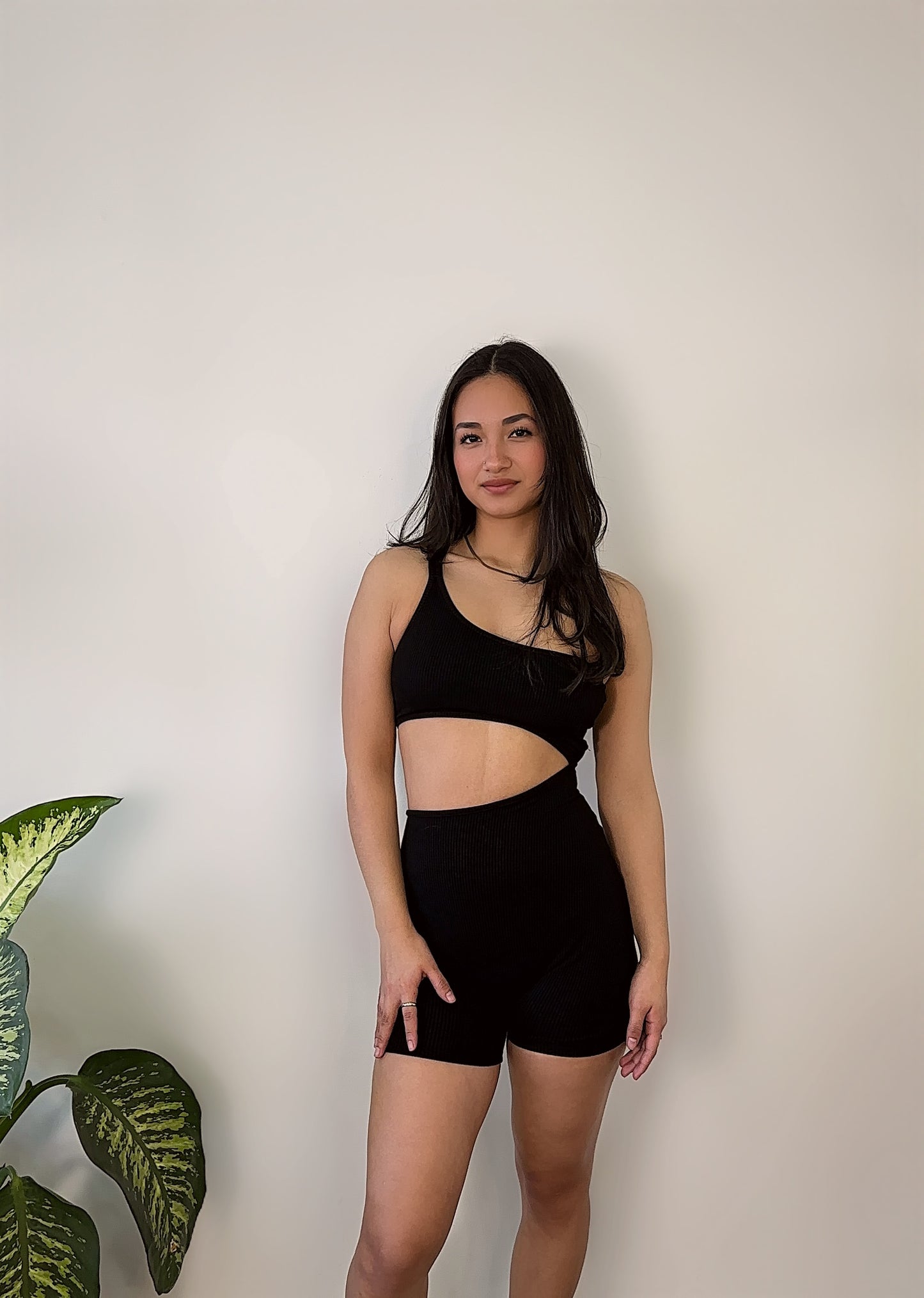 Enterizo short cut out