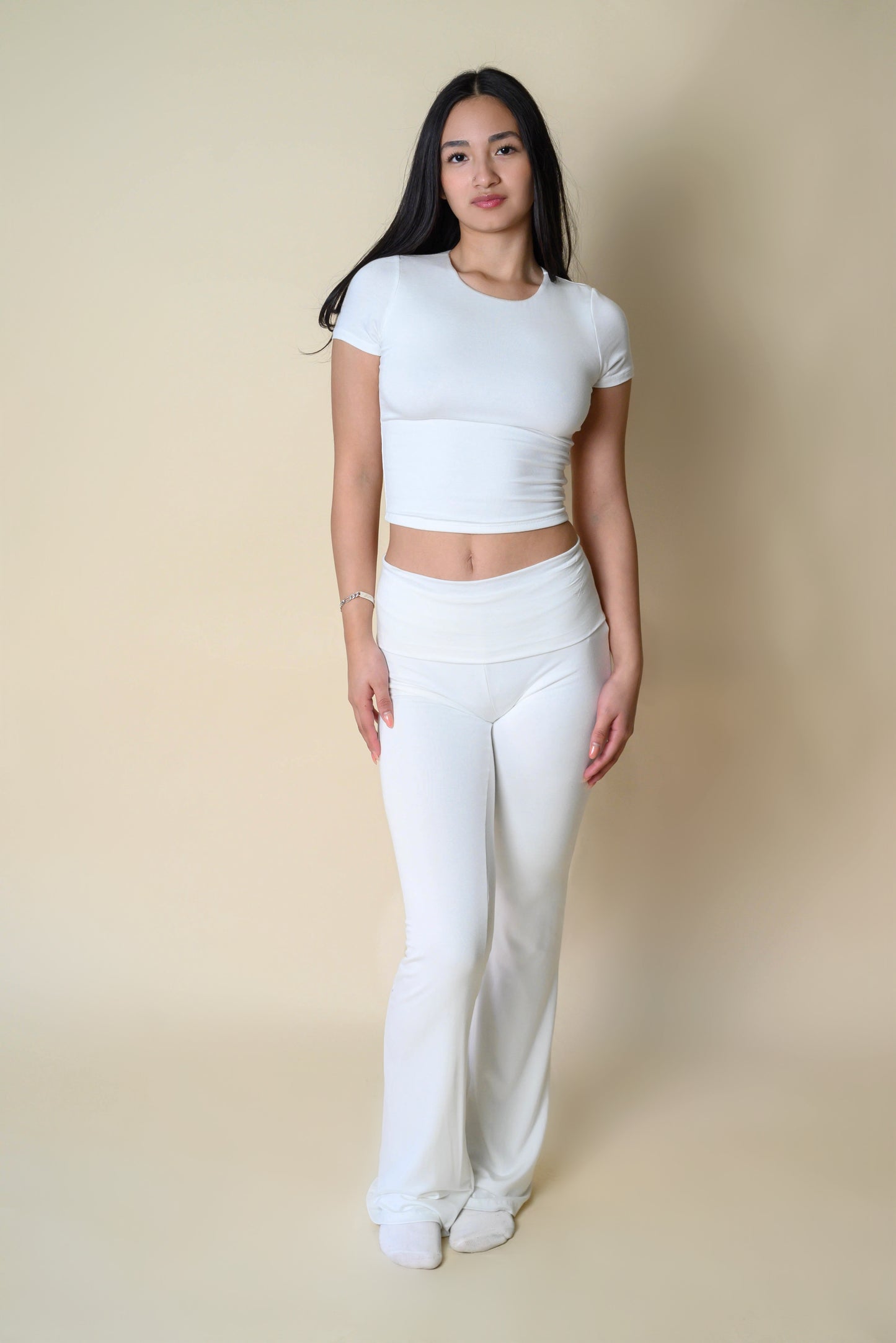Top Butter Blanco Manga Corta