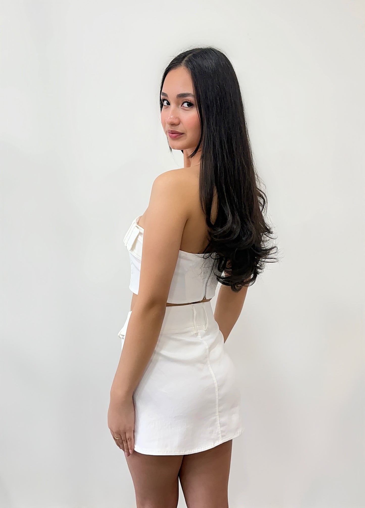 Set Blanco mini skirt